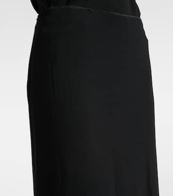Lace-trimmed midi skirt | Vince