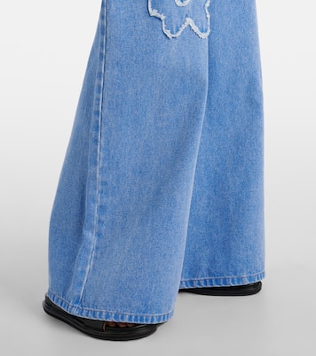 Jeans a gamba larga con ricamo | Marni