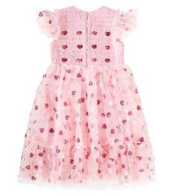 Abito in mesh con paillettes | Self-Portrait Kids