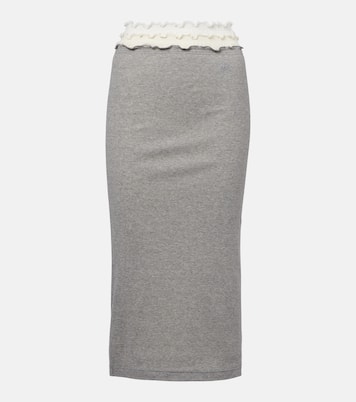 Falda midi de jersey a capas | Jil Sander