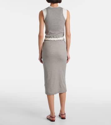Falda midi de jersey a capas | Jil Sander