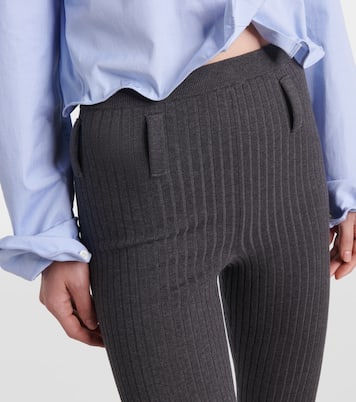 Collant in misto cotone a coste | Prada