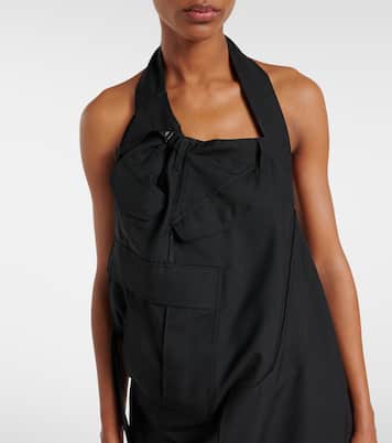 Abito midi in lana con scollo all’americana | Junya Watanabe