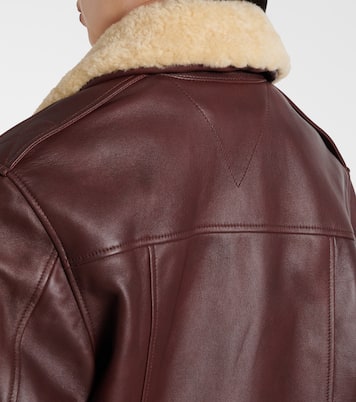 Blouson aus Leder mit Shearling | Bottega Veneta