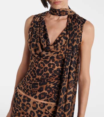 Leopard-printed jersey top | Blumarine