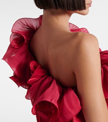 Vestido de fiesta Charmain de georgette lamé | Costarellos