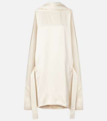 Cocoon deconstructed satin minidress | Toteme
