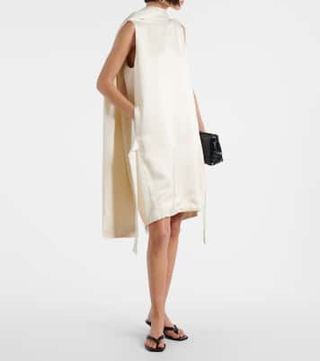 Cocoon deconstructed satin minidress | Toteme
