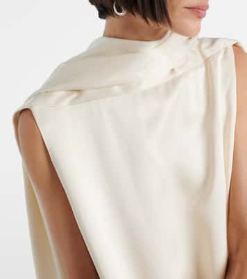 Cocoon deconstructed satin minidress | Toteme
