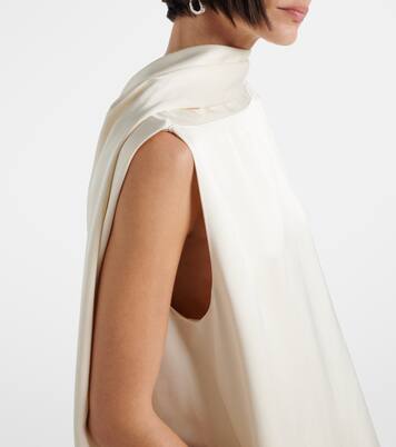 Cocoon deconstructed satin minidress | Toteme
