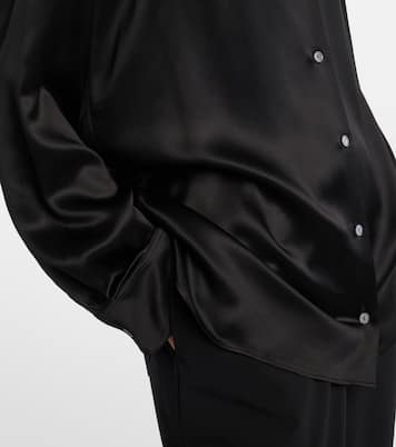 Sisilia oversized silk satin shirt | The Row
