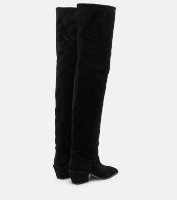 Bettina over-the-knee suede boots | Paris Texas