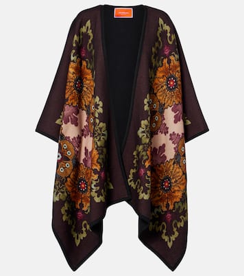 Poncho de lana virgen estampado | La DoubleJ