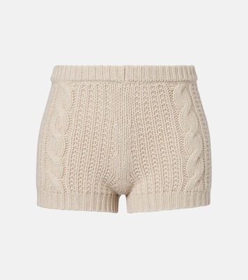 Shorts aus Kaschmir mit Zopfstrickmuster | Magda Butrym