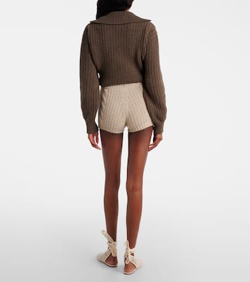 Shorts aus Kaschmir mit Zopfstrickmuster | Magda Butrym