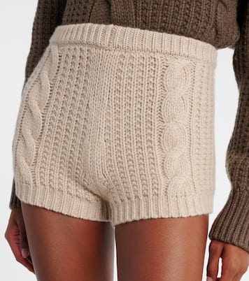 Shorts aus Kaschmir mit Zopfstrickmuster | Magda Butrym