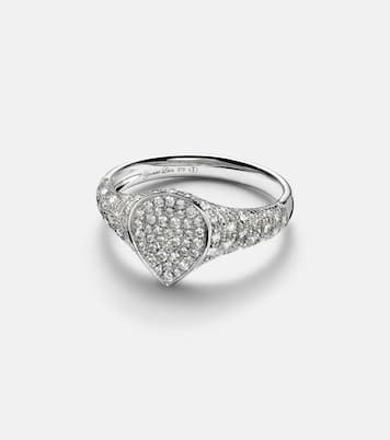 Anillo Mini de oro blanco de 9 ct con diamantes | Yvonne Léon