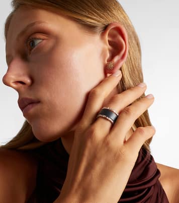 Mini 18kt rose gold tech ring jackets with diamonds | Suzanne Kalan