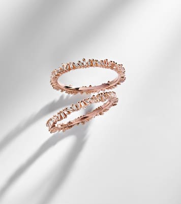 Mini 18kt rose gold tech ring jackets with diamonds | Suzanne Kalan