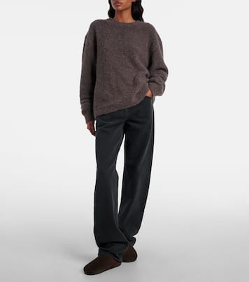 Hudson shearling-lined suede mules | The Row