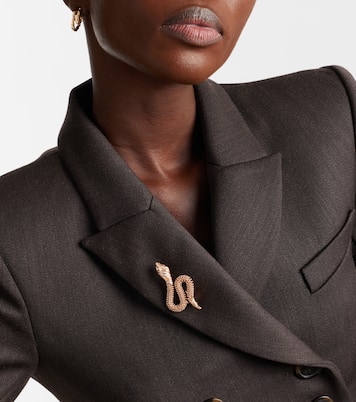 Spilla Serpenti in oro rosa 18kt con diamanti e onice  | Bvlgari