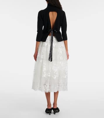 Embellished cashmere turtleneck sweater | Simone Rocha