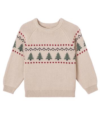 Balou jacquard cotton sweater | Wheat