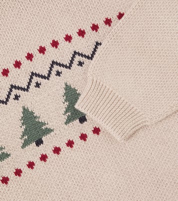 Balou jacquard cotton sweater | Wheat