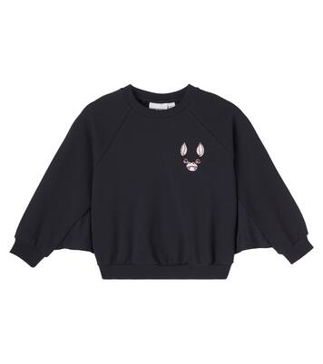 Embroidered cotton jersey sweatshirt  | Mini Rodini