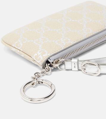 GG leather-trimmed pouch | Gucci