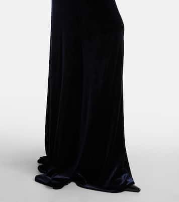 Off-shoulder velvet gown | Alaïa