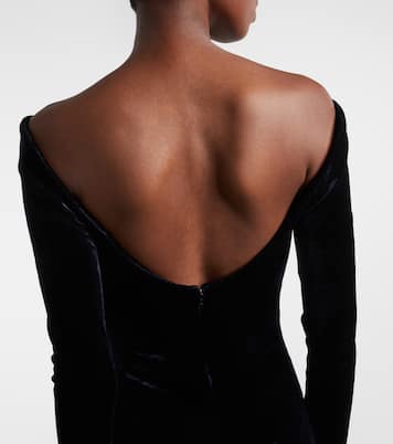 Off-shoulder velvet gown | Alaïa