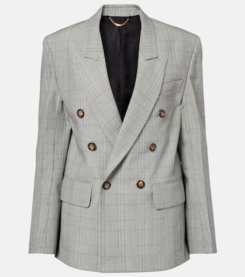 Blazer de lana virgen a cuadros | Victoria Beckham