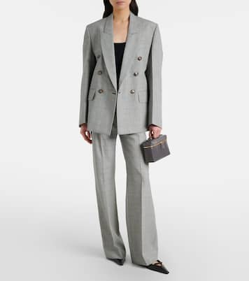 Blazer de lana virgen a cuadros | Victoria Beckham