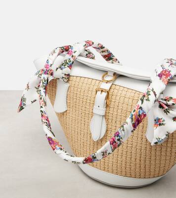 Borsa Capri Medium in rafia con pelle | Dolce&Gabbana