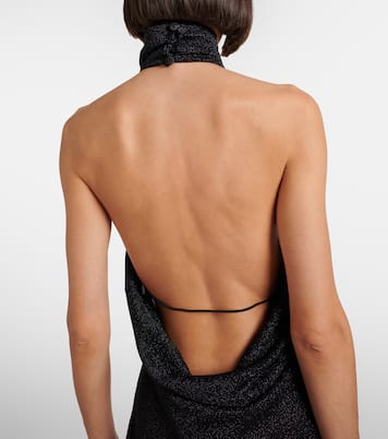 Lumière Plumage halterneck maxi dress | Oséree