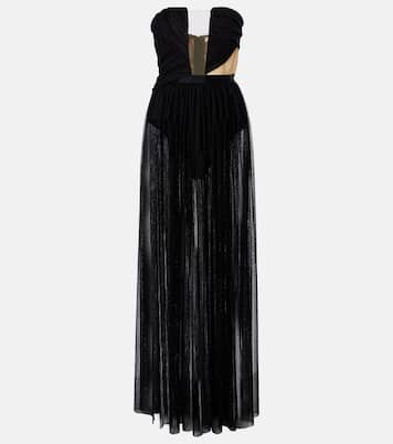 Semi-sheer gown | Nensi Dojaka