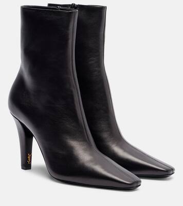 Jill 95 leather ankle boots | Saint Laurent