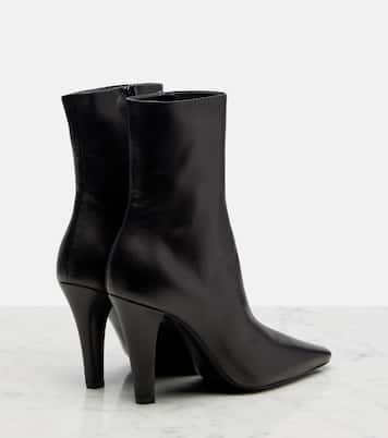 Jill 95 leather ankle boots | Saint Laurent