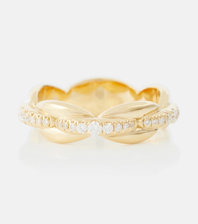 Ada 18kt gold ring with diamonds | Melissa Kaye