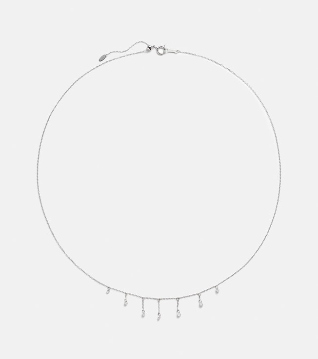 La Foule 18kt white gold necklace with diamonds | Persée