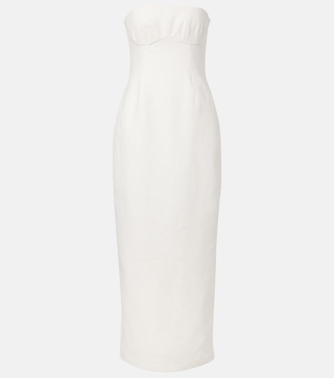 Evalita linen bustier maxi dress | SIR