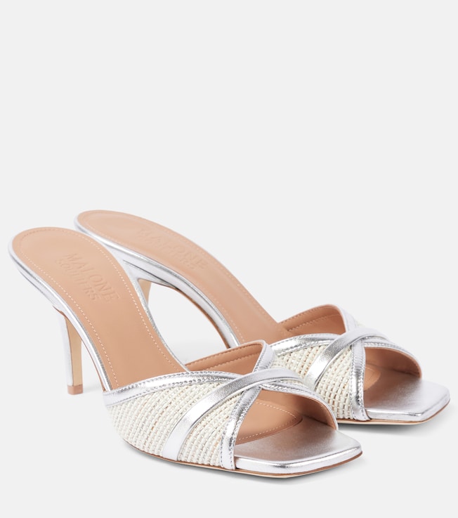 Perla 70 raffia sandals | Malone Souliers
