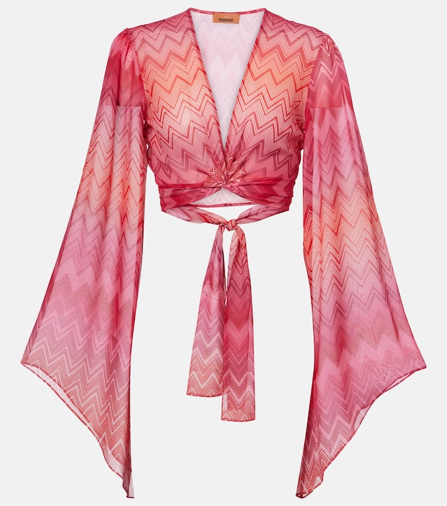 Zig Zag silk wrap top | Missoni