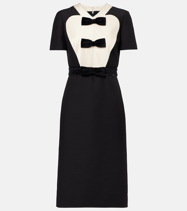 Crepe Couture bow-detail midi dress | Valentino