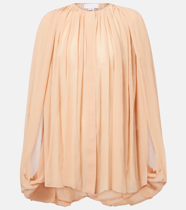 Draped silk chiffon blouse | Stella McCartney