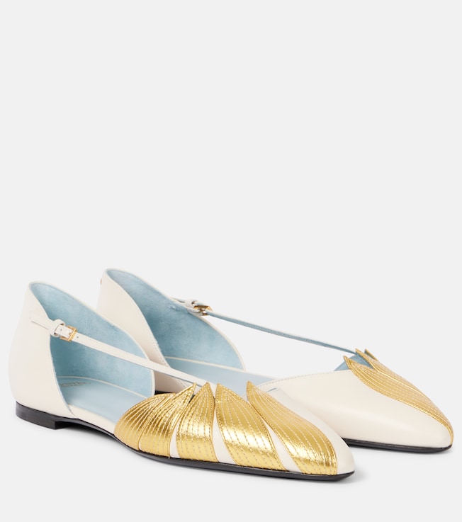 Foliefoliage leather ballet flats | Valentino Garavani