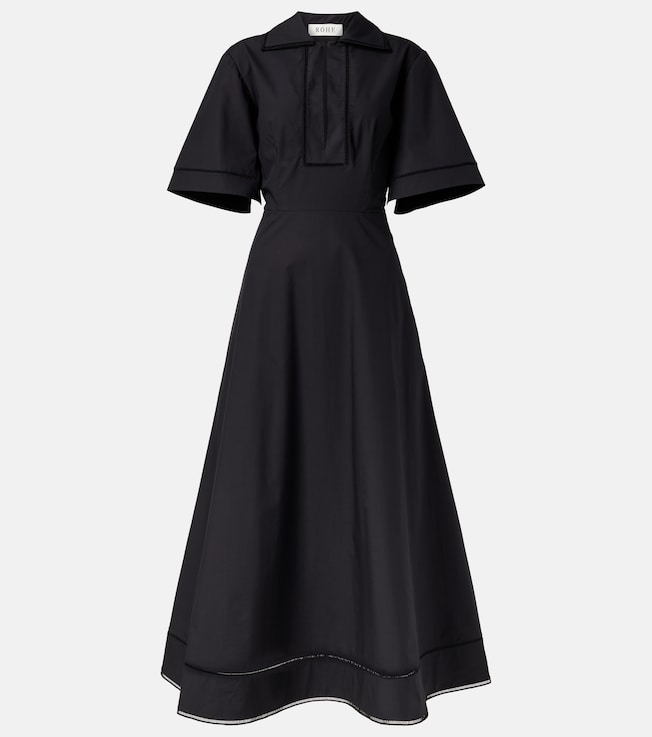 Embroidered cotton poplin midi dress | Róhe