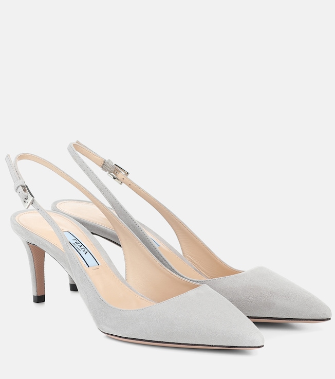 Suede slingback pumps | Prada