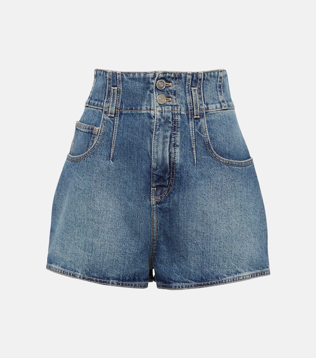 High-rise denim shorts | Alaïa